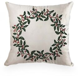 imagem de Almofada Decorativa Quadrada 45x45cm Veludo Natal Guirlanda MOD39 - Catran