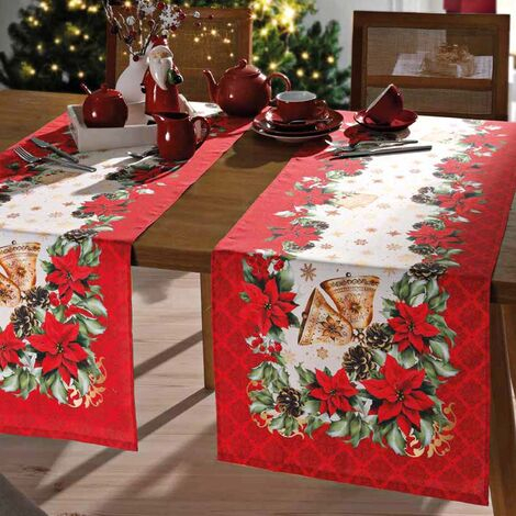 imagem do produto Caminho de Mesa Retangular 45x160cm Clean Renova Natal 116D - Dohler