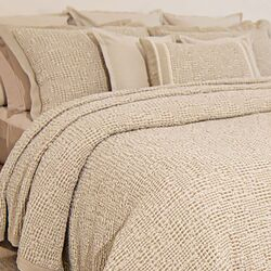 Colcha King Jacquard Linen Viseu Natural