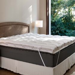 Pillow Top Casal 233 Fios Sublime Branco/Cinza