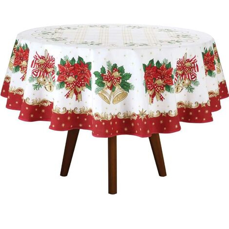 imagem do produto Toalha de Mesa Redonda 160cm Athenas Natal 107 - Dohler