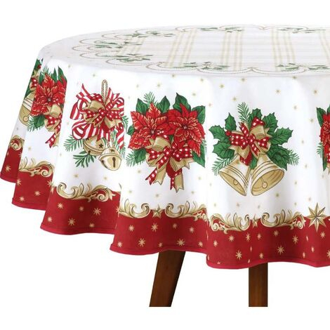 imagem do produto Toalha de Mesa Redonda 160cm Athenas Natal 107 - Dohler