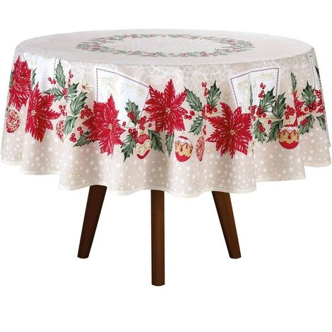 imagem do produto Toalha de Mesa Redonda 160cm Athenas Natal 108 - Dohler