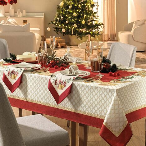 imagem do produto Toalha de Mesa Retangular 140x210cm Sinos de Natal - Karsten